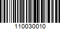 Barcode for 110030010