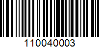 Barcode for 110040003