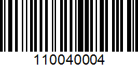 Barcode for 110040004