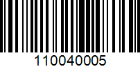 Barcode for 110040005