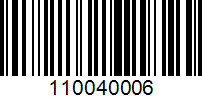 Barcode for 110040006