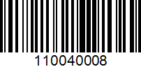 Barcode for 110040008