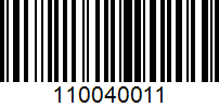 Barcode for 110040011