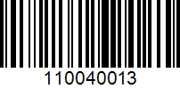 Barcode for 110040013