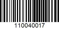 Barcode for 110040017