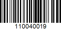 Barcode for 110040019