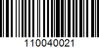 Barcode for 110040021