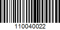 Barcode for 110040022