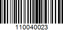 Barcode for 110040023