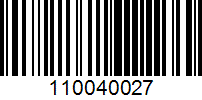 Barcode for 110040027