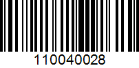 Barcode for 110040028