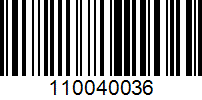 Barcode for 110040036