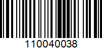 Barcode for 110040038