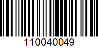 Barcode for 110040049