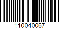 Barcode for 110040067