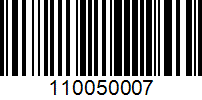 Barcode for 110050007