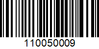 Barcode for 110050009