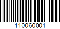 Barcode for 110060001