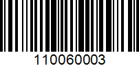 Barcode for 110060003