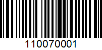 Barcode for 110070001