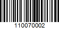 Barcode for 110070002