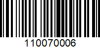 Barcode for 110070006