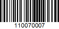 Barcode for 110070007