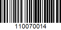 Barcode for 110070014