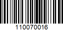 Barcode for 110070016