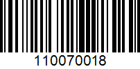 Barcode for 110070018