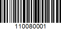 Barcode for 110080001