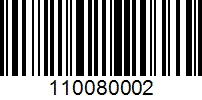 Barcode for 110080002