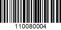 Barcode for 110080004