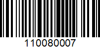 Barcode for 110080007