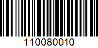 Barcode for 110080010