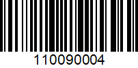 Barcode for 110090004