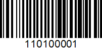 Barcode for 110100001