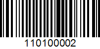 Barcode for 110100002