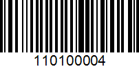 Barcode for 110100004