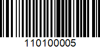 Barcode for 110100005