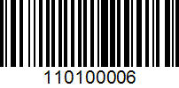 Barcode for 110100006