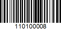 Barcode for 110100008