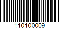 Barcode for 110100009