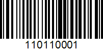 Barcode for 110110001