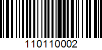 Barcode for 110110002