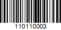 Barcode for 110110003