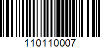 Barcode for 110110007