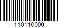 Barcode for 110110009