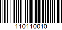 Barcode for 110110010