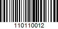 Barcode for 110110012